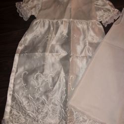 Vtg new Christening Ivory Wedding Gowns Set Of 3. Beautiful. Size 6-12 Months 