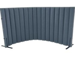 Versare VersiPanel Acoustical Partition Wall - Sound Panel Classroom Office Room Divider, Flexible Arrangement, Easy Roll-up Storage (Blue, 8' Wide x 