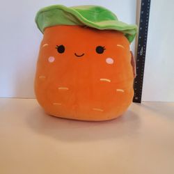 Squishmallow Easter 2025 Caroleena the Carrot Wearing a Bucket Hat 12 inch New