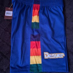 Denver Nuggets Throwback Shorts Size Large 