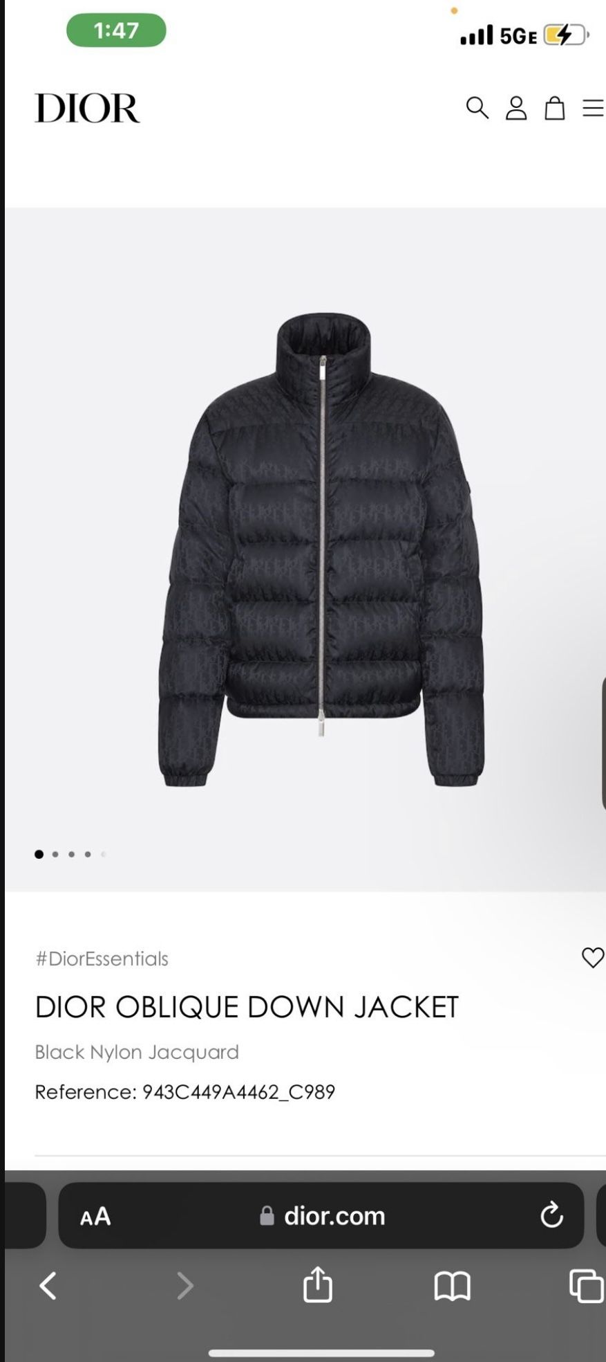Dior Puffer Coat 