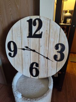 Wood Farmhouse Wall Clock