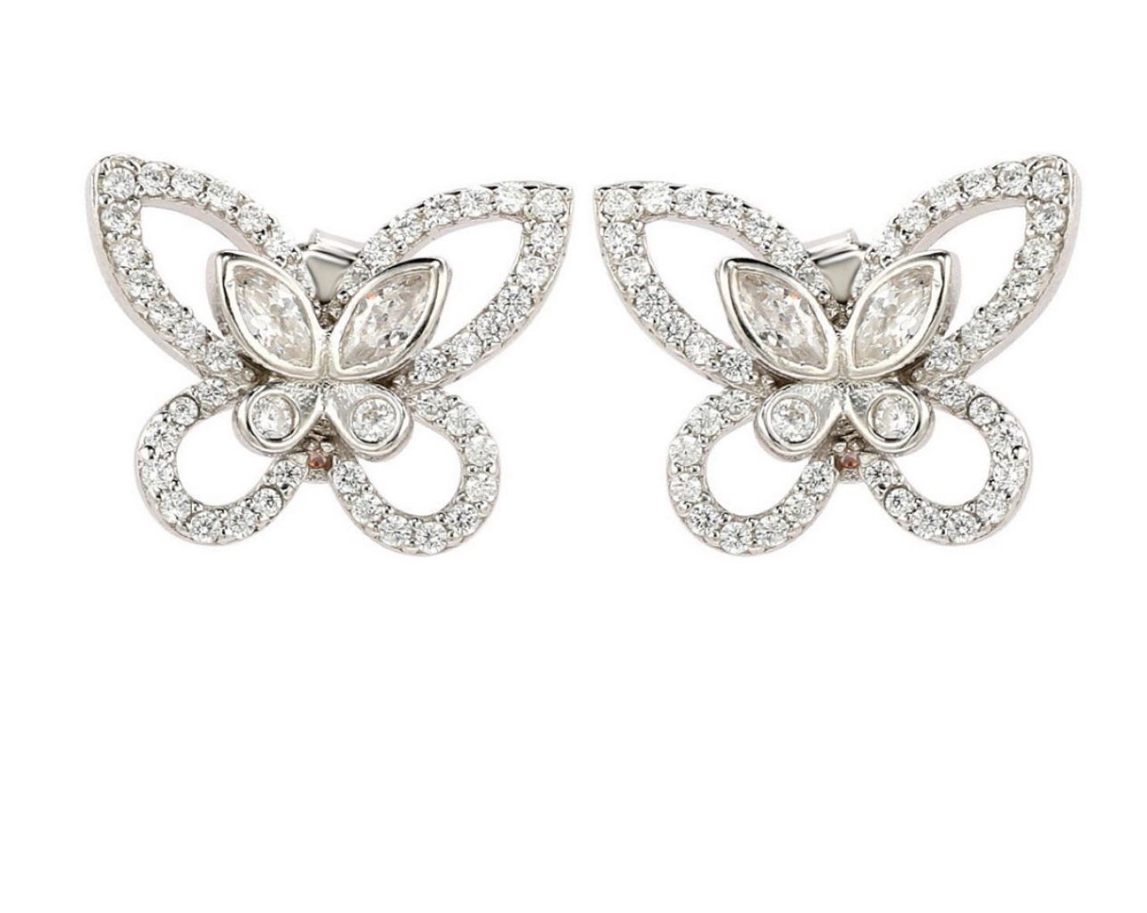 Butterfly Sterling Silver Earrings
