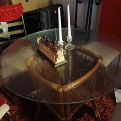 Glass Table  With 4 CHAIRS