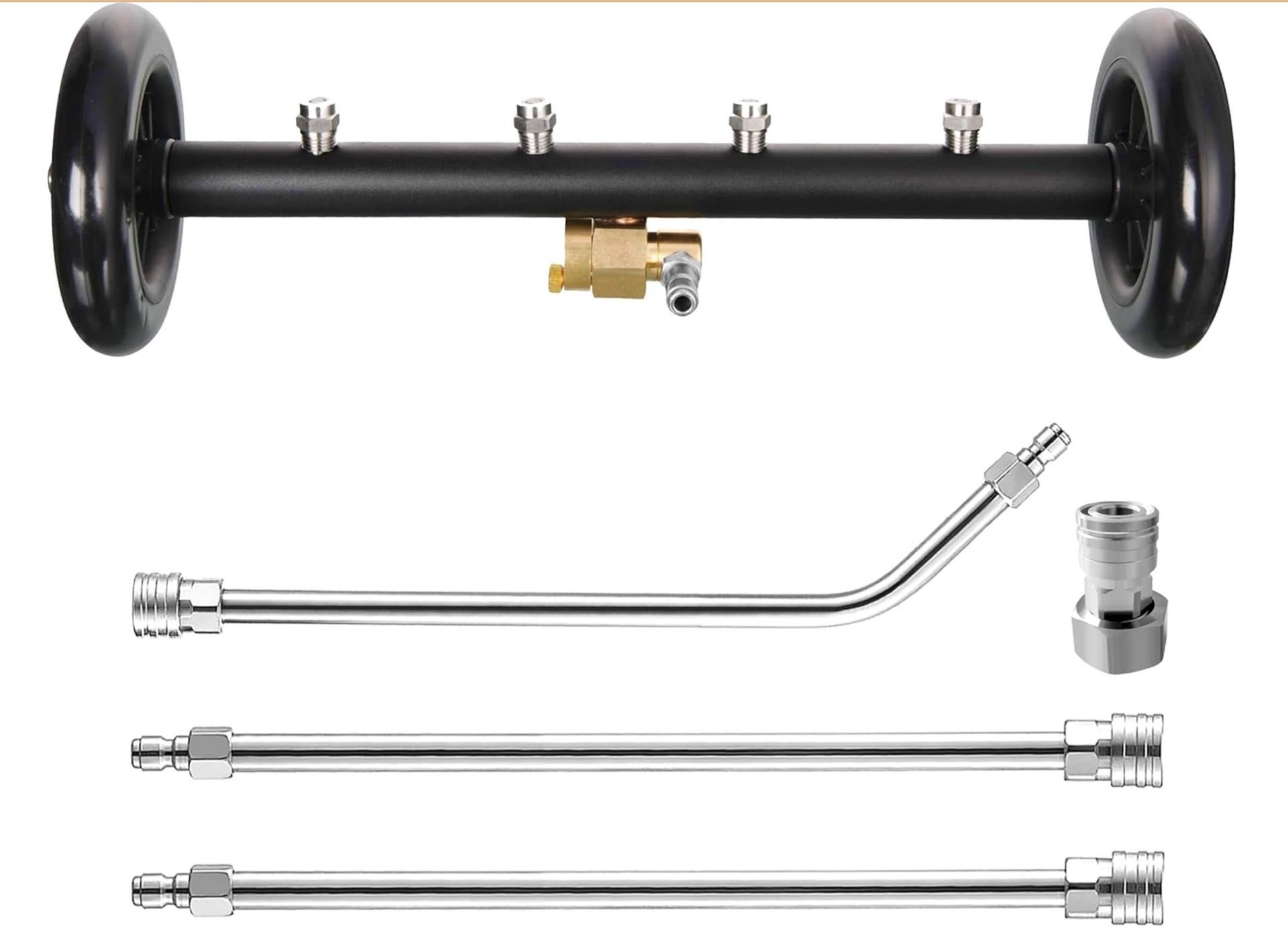 Tool Daily Undercarriage Pressure Washer Attachment 16 Inch, Dual-Function Undercarriage Cleaner For Power Washer And Garden Hose, Under Car Wash Wate