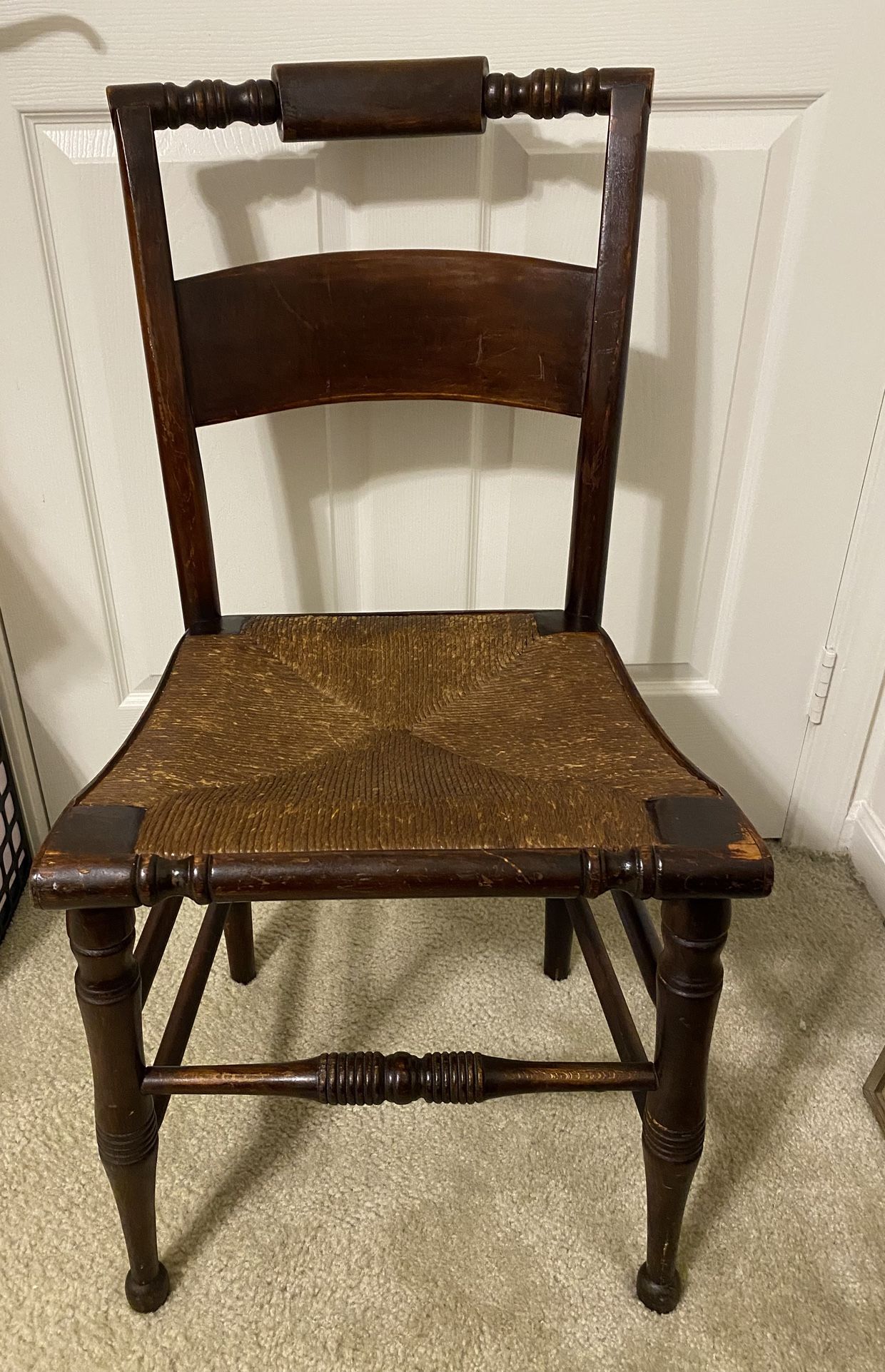 Antique Primitive Style Rush Seat