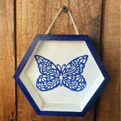 Blue Butterfly Painting 