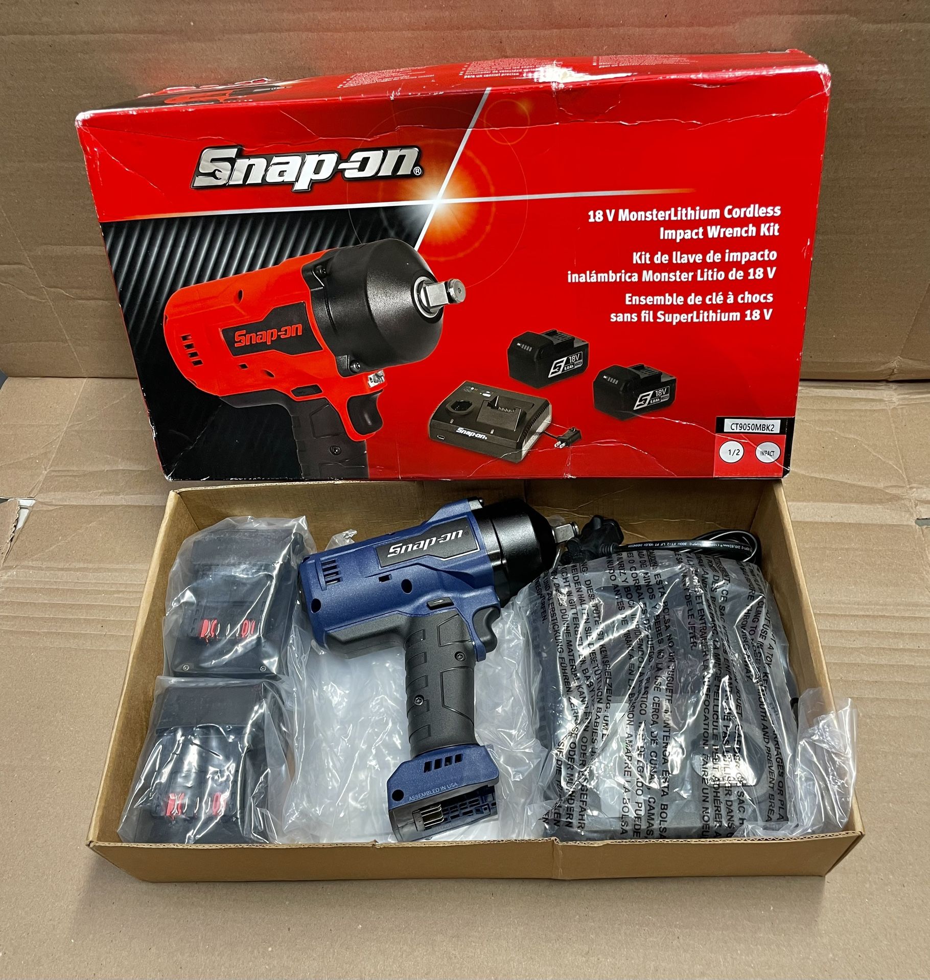Snap On 18v  1/2"  BRUSHLESS  Impact Wrench Kit  (((( $725 )))) ❗️NEW POWER BLUE  ❗️
