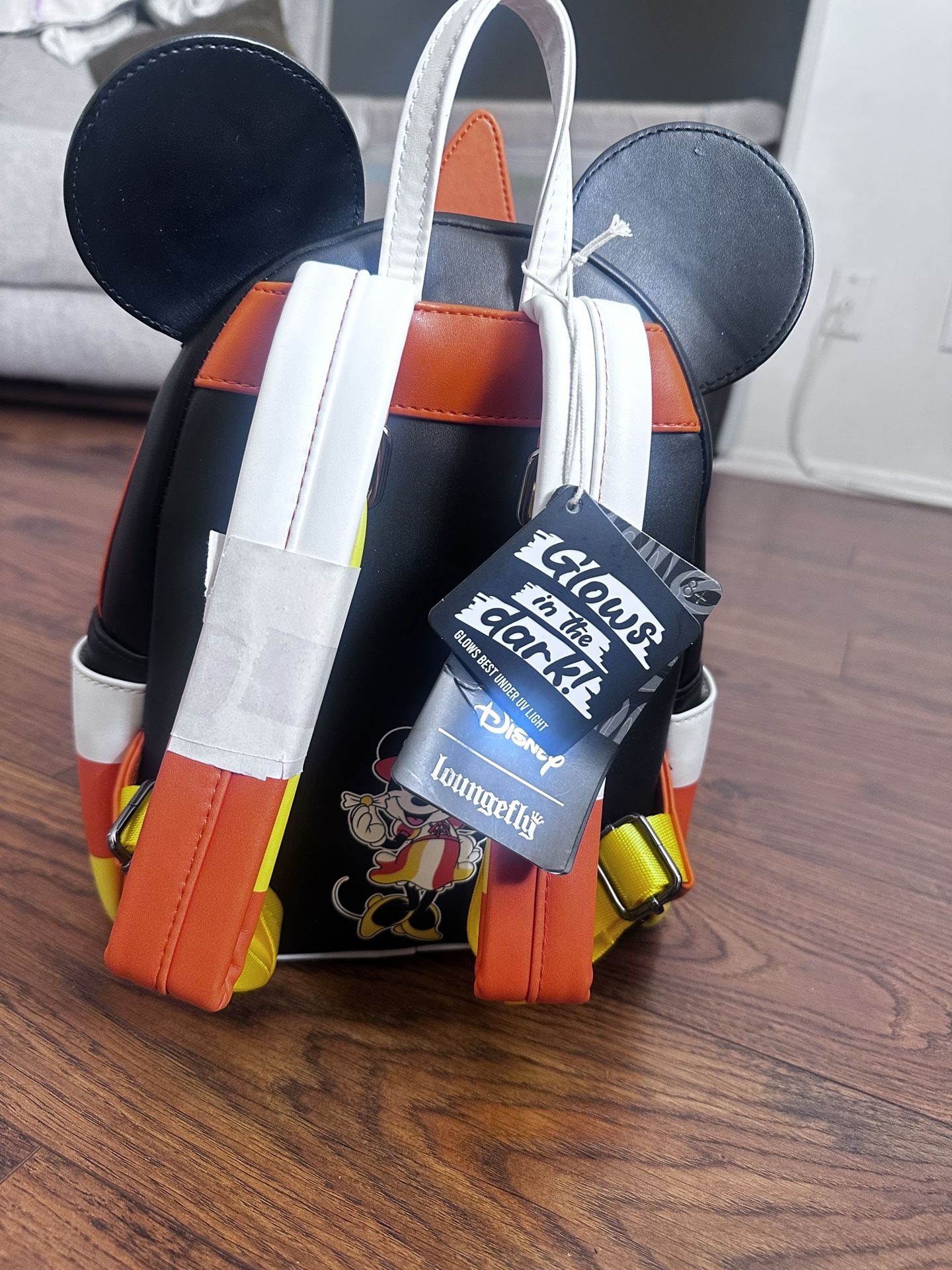 Loungefly Minnie Mouse Candy Corn Glow In The Dark Backpack NEW!