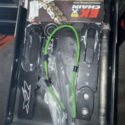 Kawasaki Bolt-On Stretch W/ Chain and Sprockets, Extended Brake Line, And Rear Axle $200firm