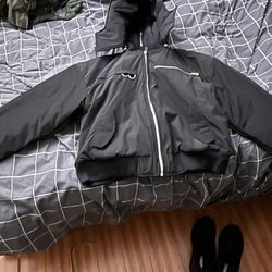 Saint Don 01 Black Zipper Bomber