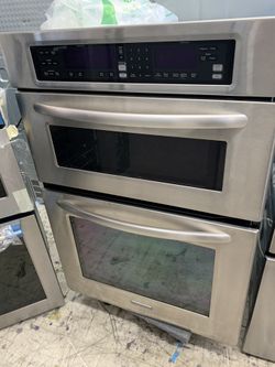Kitchen aid microwave & oven combo in stainless steel