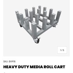 Heavy Duty Media Roll Cart