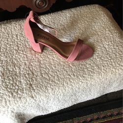 Pretty Pink Suede Ankle Strap Blocked Pumps 5.5 NEW IN BOX!