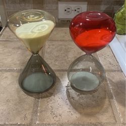 Hourglass Sand Timer Hour Glasses with Sand Clock Set of 2