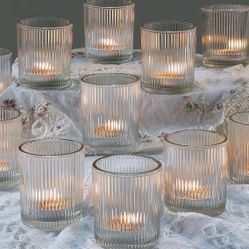 Ribbed Votive Candle Holders