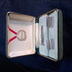 18k  cufflinks and tie clips