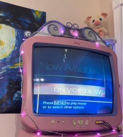 RARE 2000s PINK DISNEY PRINCESS CRT TV — PURE CHILDHOOD NOSTALGIA!