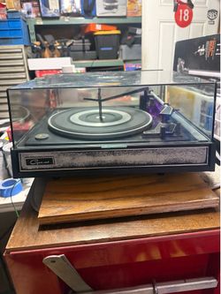 Vintage Garrard Synchro-Lab 55B Turntable w/ Shure Cartridge – Parts or Repair
