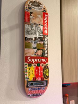 Supreme Skateboard Deck with Supreme Stickers