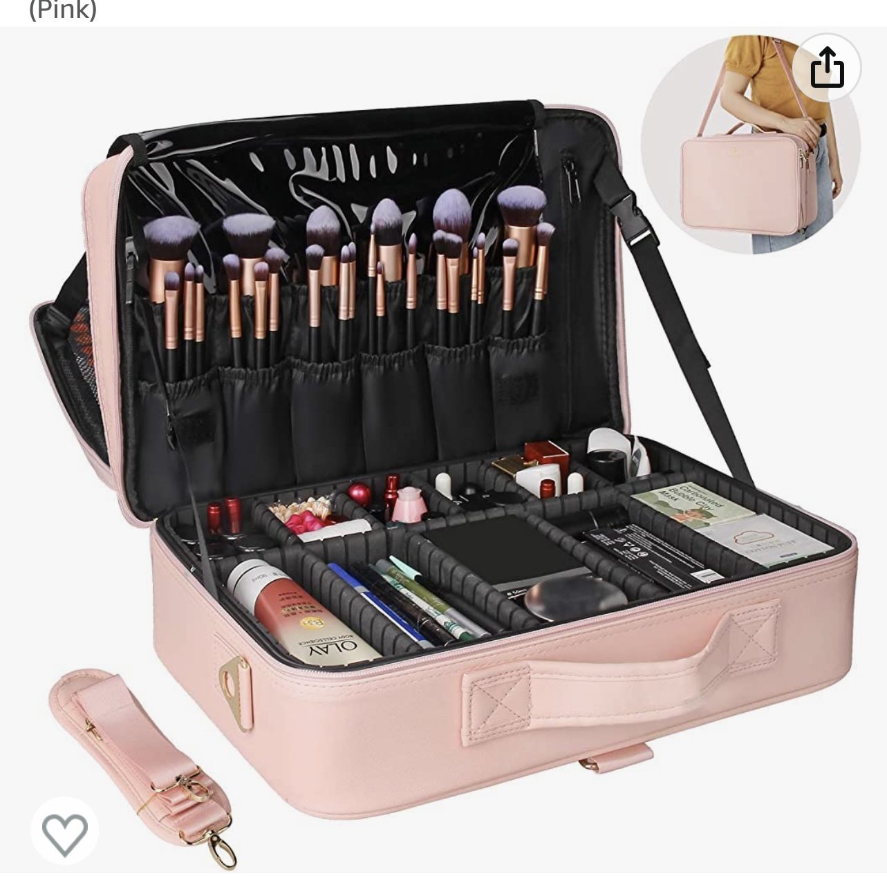 Pink Relavel Makeup Case Large Makeup Bag