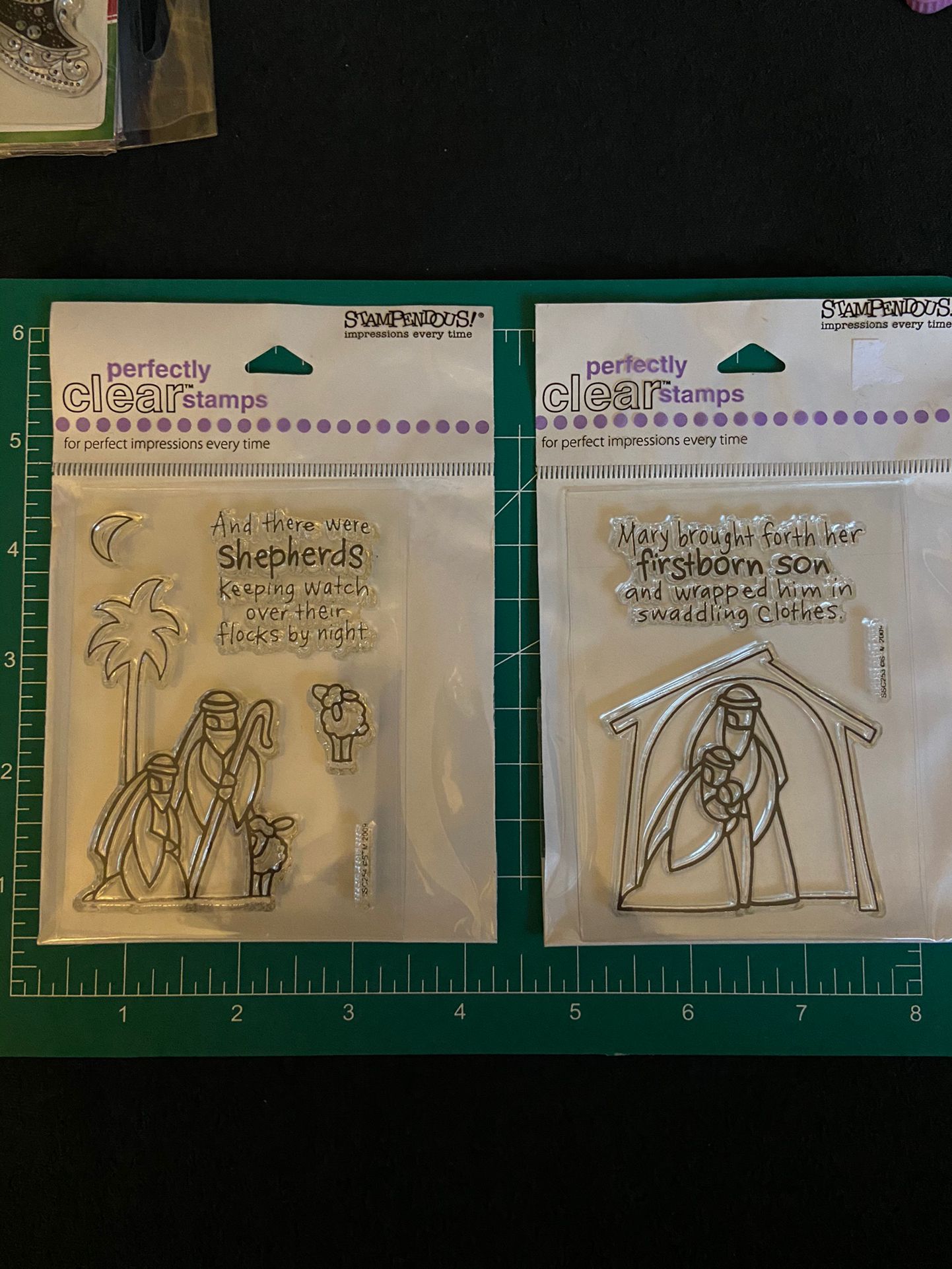 Clear Rubber Christmas Stamps - Nativity
