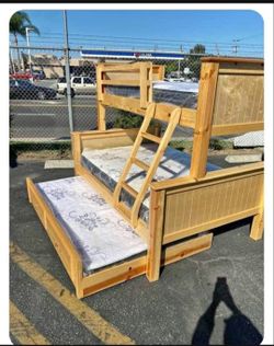 Bunk Beds / Literas Twin Full Full Madera 100% Pinewood
