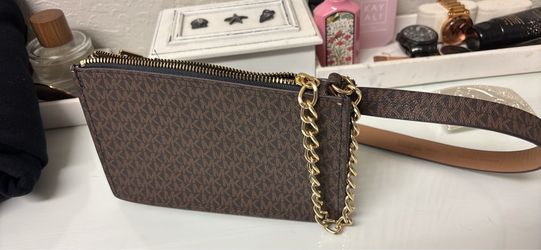 Michael Kors MK Monogram Wristlet Clutch