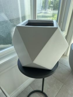 West Elm White Planter 