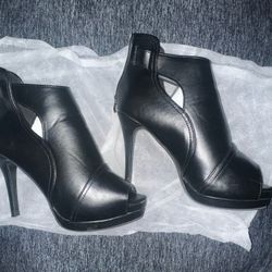 Peep Toe Heels Black 
