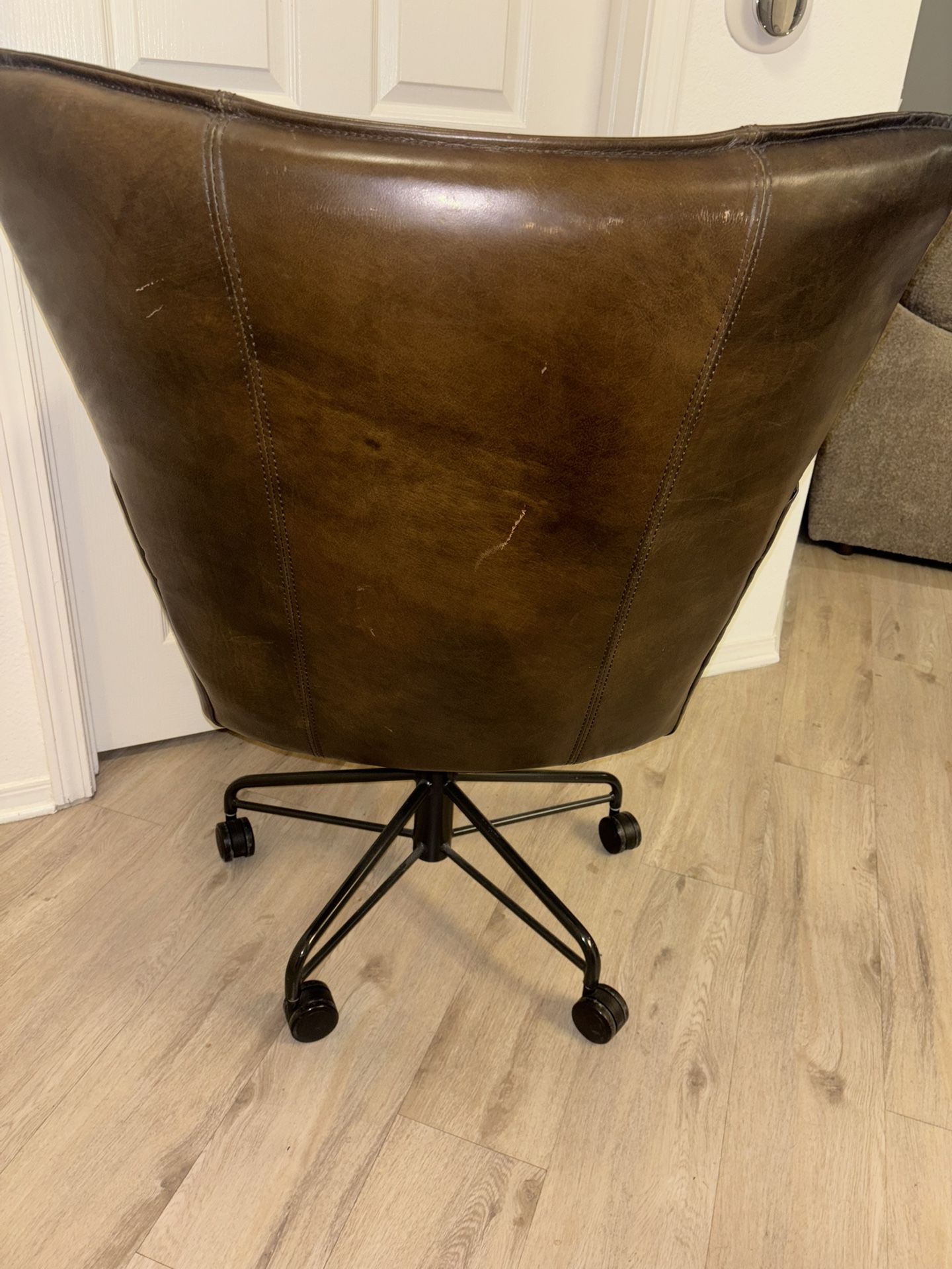 Leather Rolling Chair