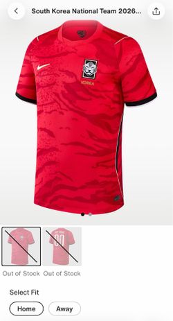 Nike South Korea Home Team Jersey Sz .Large