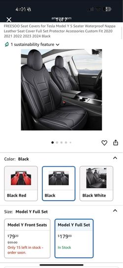 Tesla model Y seat covers (full set)