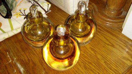 Heavy glass perfume bottles
