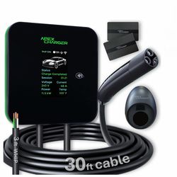 Tesla EV Charger 48 Amp Hardwired 220-240V, NACS, Electric Vehicle Wall Connector, 30 FT Cable, Waterproof Outdoor Indoor, Model Y, S, X Cybertruck