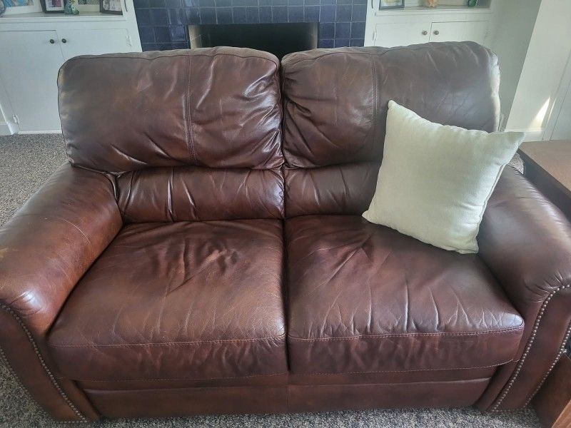 Leather Sofa And Love Seat