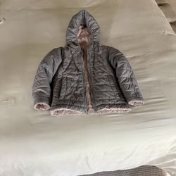 Grey Pink The North Face Jacket 3T