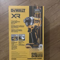 DeWALT 20V XR 1/4" Hex Brushless Impact Driver.  New 2024 Bare Tool Only