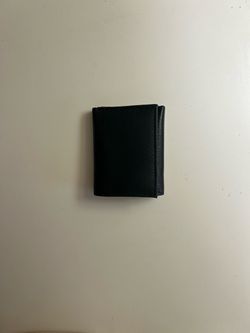 Black Genuine Leather Trifold Wallet