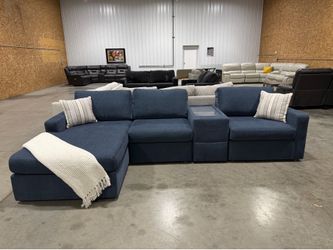 Beautiful Blue Ashley Modmax Sectional