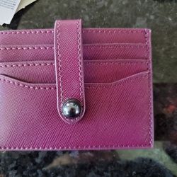 LEATHER CREDIT CARD KEYCHAIN - NEW WITH TAGS