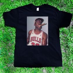 Michael Jordan retro cigar championship Chicago bulls 23 Tshirts