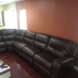 Leather Sectional 