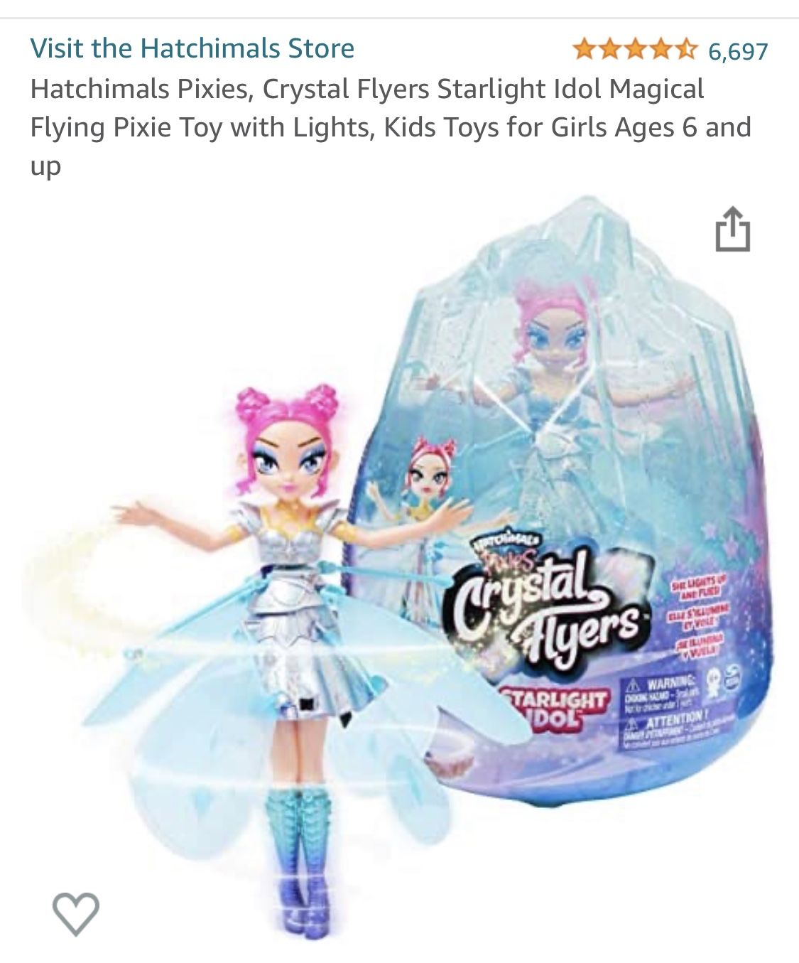 HATCHIMAL CRYSTAL FLYER SKY BLUE - NEW But Opened - RETAIL $40