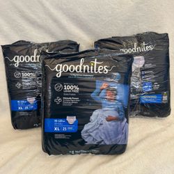 Goodnites Boys - XL 95-120 lbs - 3 packages of 21 Count (63 total)