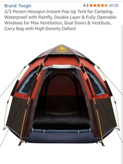 Toogh 2/3 Person Hexagon Popup Tent