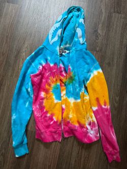 Authentic BAPE Shark Full Zip Tie Dye Hoodie