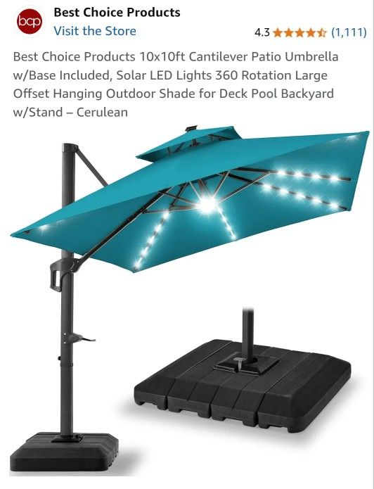 Xl Tilt Lighted Umbrella 