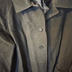 Beautiful Long Warm Black Wool Coat 