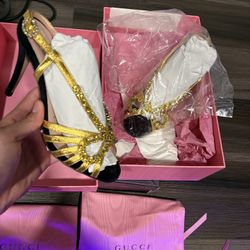 Gucci Zephrya Crystal Sandal Heels